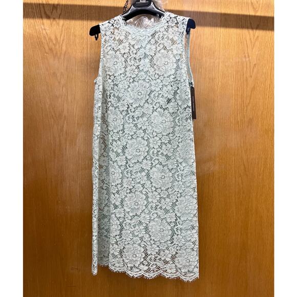 NWT DOLCE & GABBANA Mint Corded Lace Sleeveless Mini Dress 42 M - Picture 7 of 10